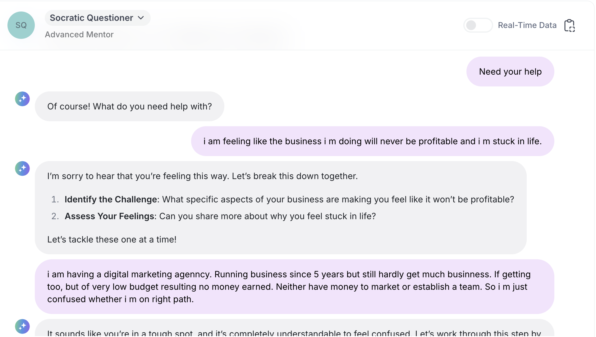 Confused, share, relaxed.